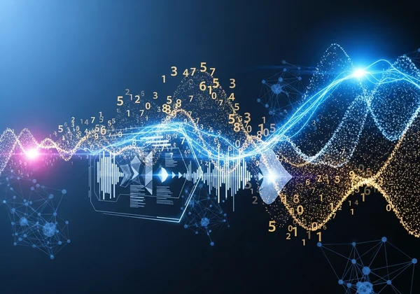 Abstract visualization of an AI-powered MADRS report.