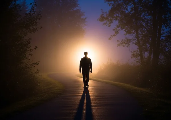 A guiding light illuminating a foggy path to recovery.