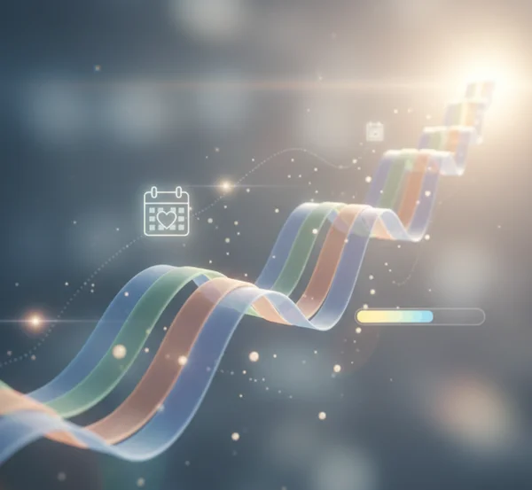 Person tracking mental health progress over time