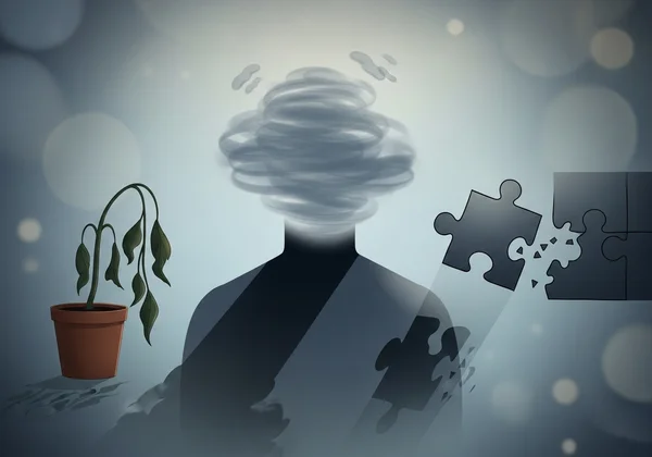 Visual representation of various depression symptoms.