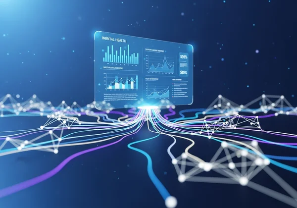 AI analyzes mental health data for personalized insights.