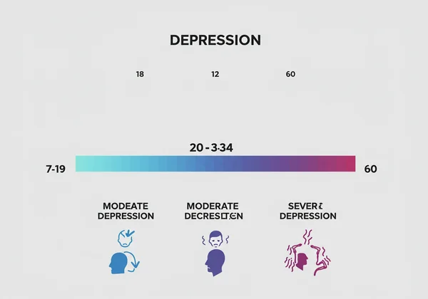 Visualizing MADRS depression score interpretation levels