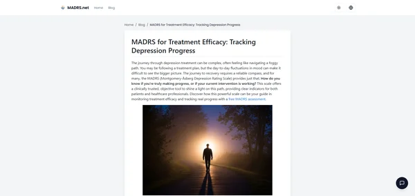 MADRS for Treatment Efficacy: Tracking Depression Progress